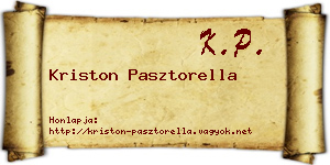 Kriston Pasztorella névjegykártya